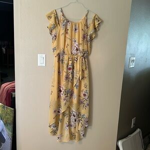 Yellow floral spring dress